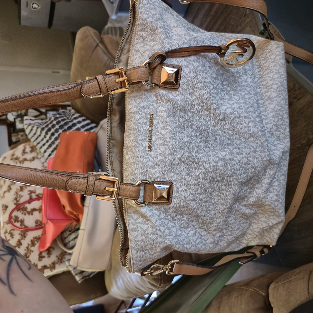 Michael Kors Tan and Cream Women's Bag